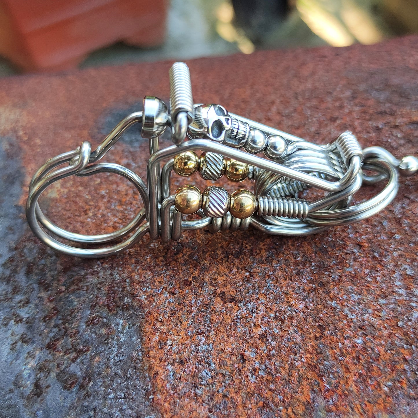 Handmade Skull Motorbike Keychain β Badass & Unique