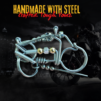 Handmade Skull Motorbike Keychain – Badass & Unique