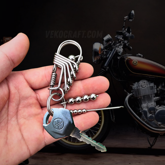 Special minimalist handmade stainless steel wire Carabiner keychain