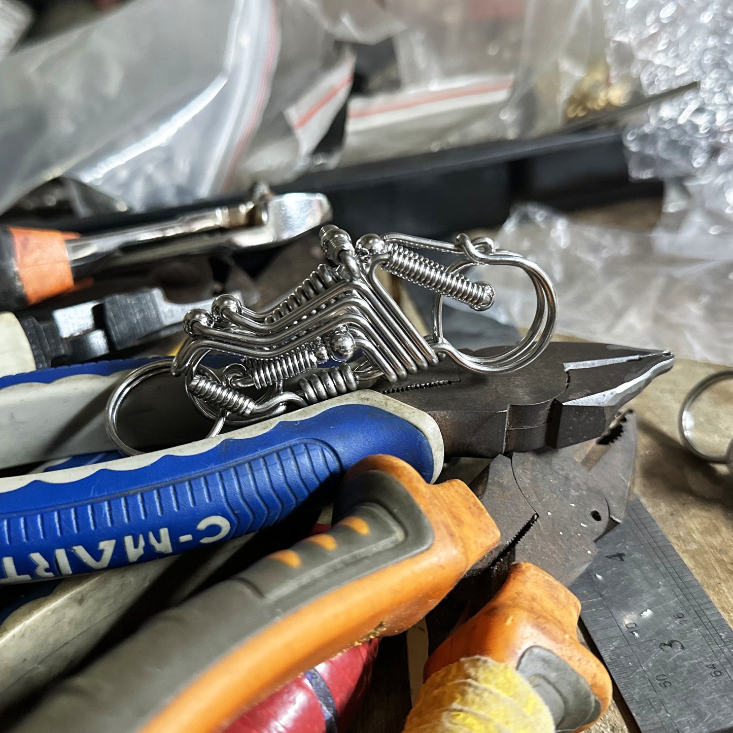 Badass Harley-Inspired Keychain – Handmade Steel Ride