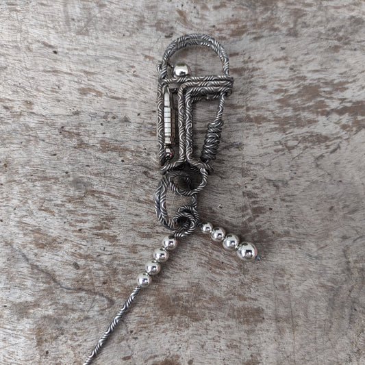 Handcrafted Damascus Keychain – Rugged Gift for Hunters & Outdoor Lovers