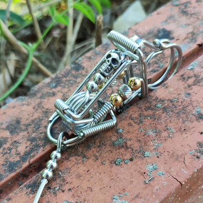Handmade Skull Motorbike Keychain – Badass & Unique