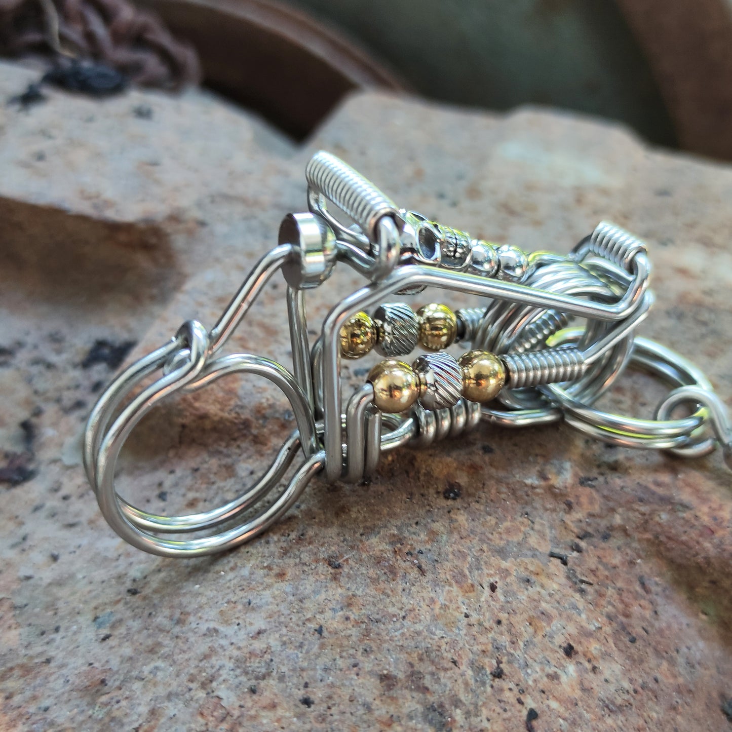 Handmade Skull Motorbike Keychain – Badass & Unique