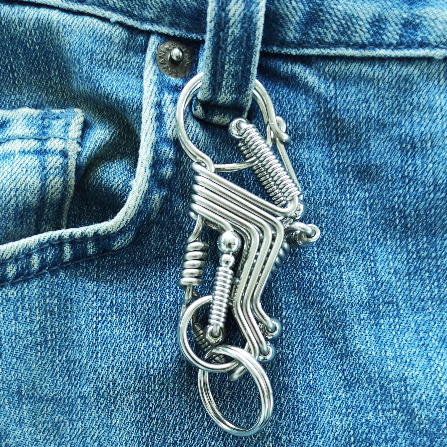 Badass Harley-Inspired Keychain – Handmade Steel Ride