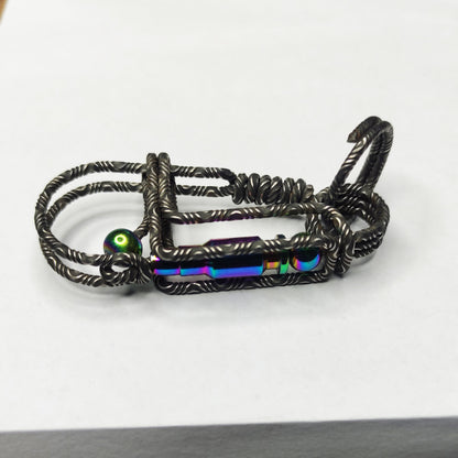 Handcrafted Damascus Keychain – Rugged Gift for Hunters